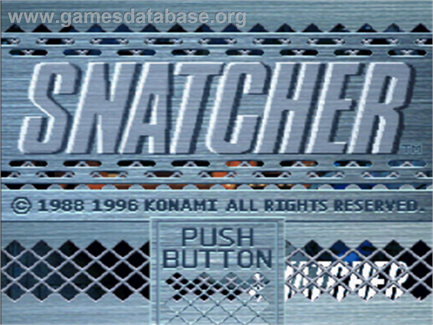 Snatcher - Sega Saturn - Artwork - Title Screen