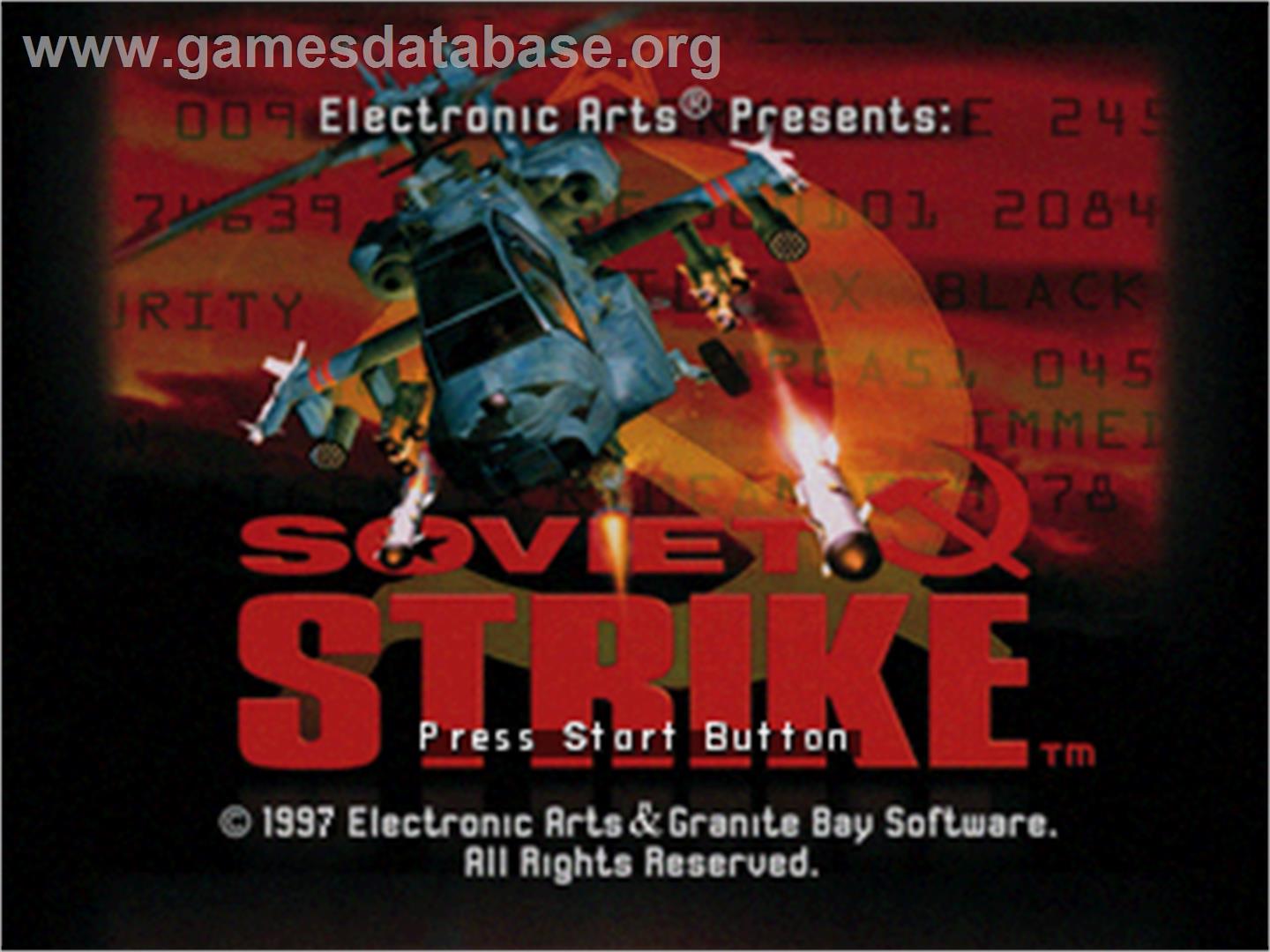 Soviet Strike - Sega Saturn - Artwork - Title Screen