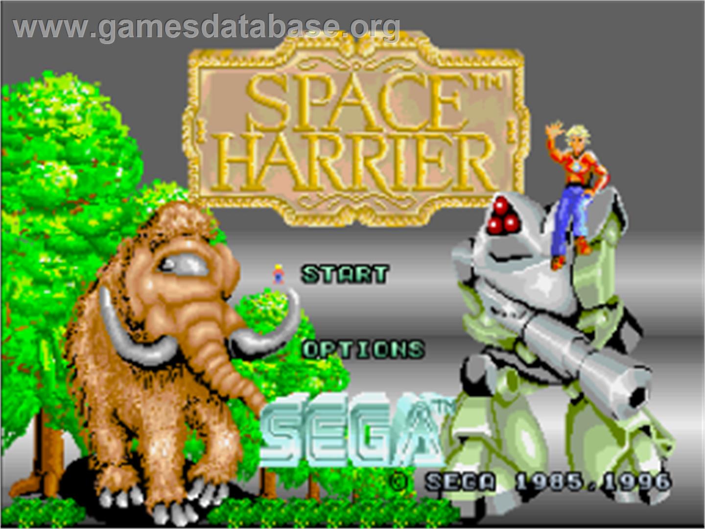 Space Harrier - Sega Saturn - Artwork - Title Screen