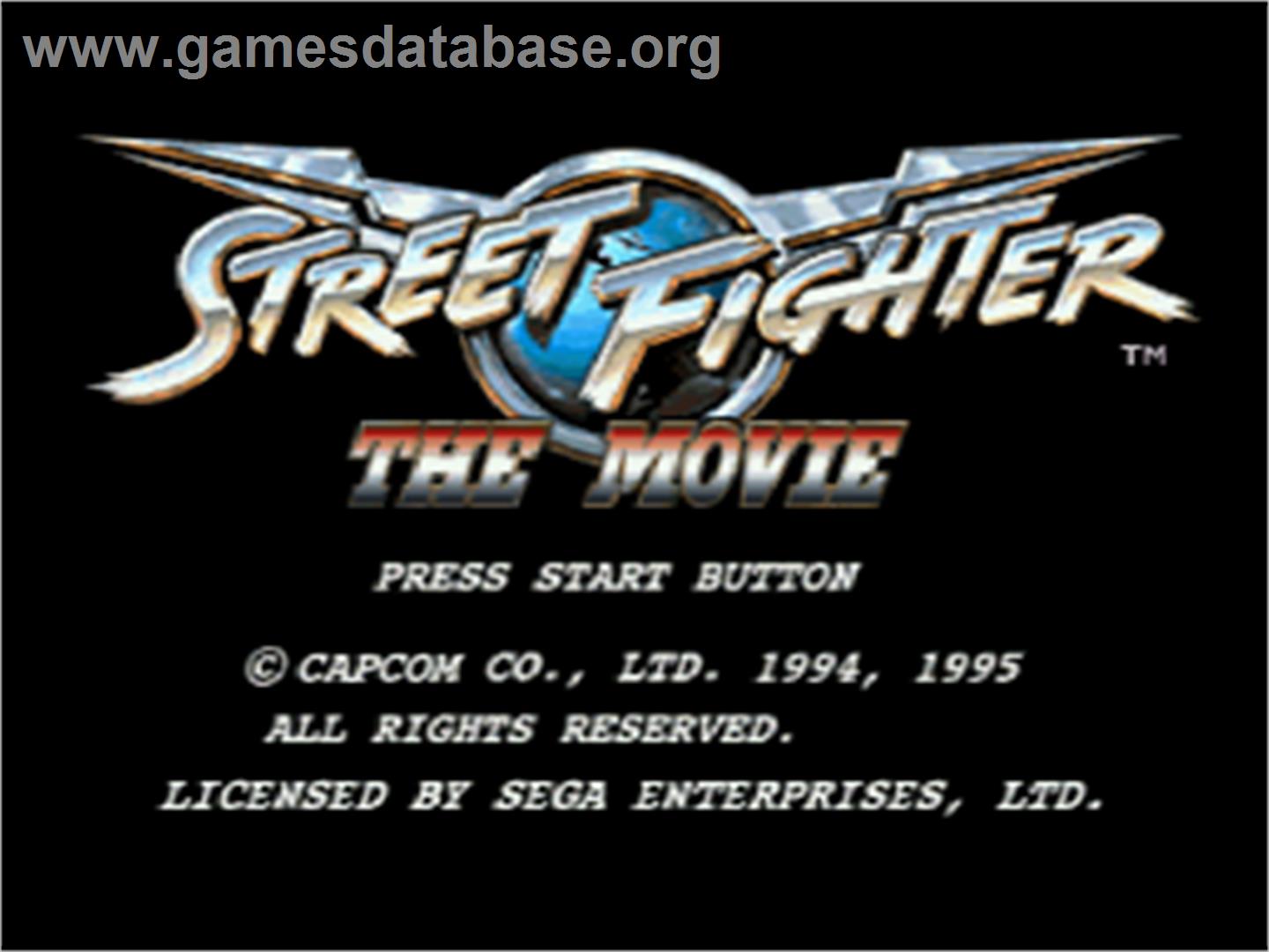 Street Fighter: The Movie - Sega Saturn - Artwork - Title Screen
