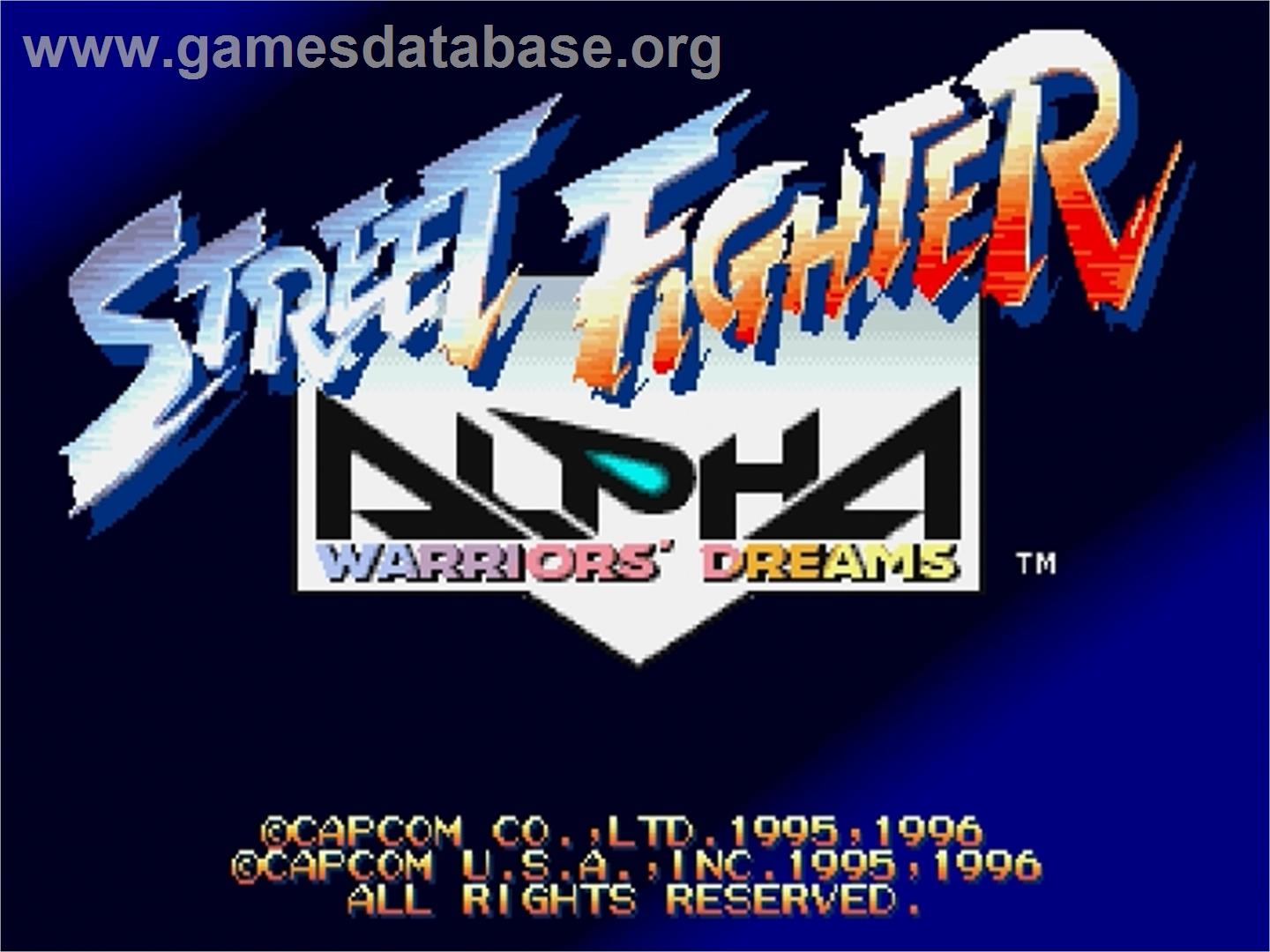 Street Fighter Alpha: Warriors' Dreams - Sega Saturn - Artwork - Title Screen