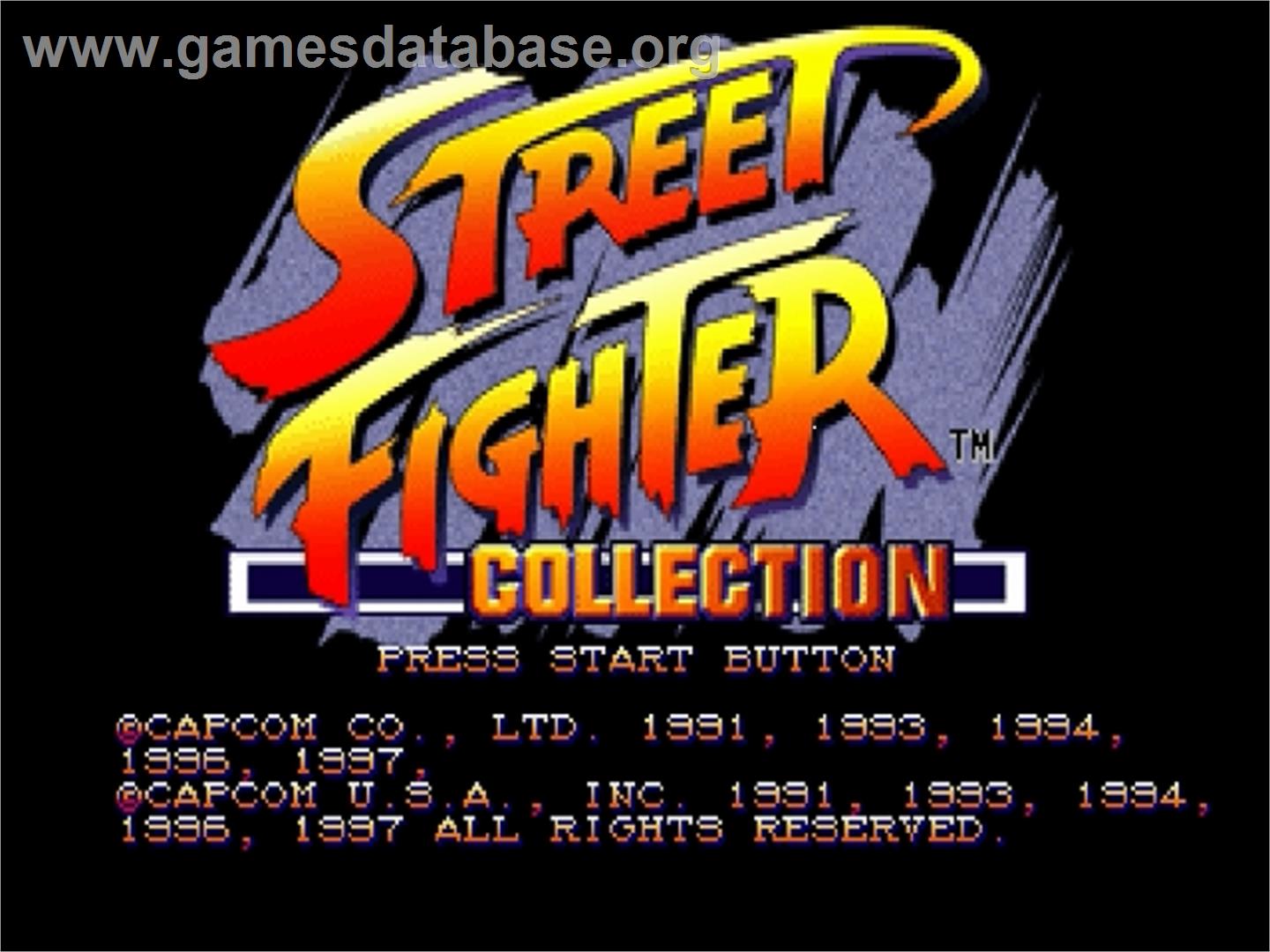 Street Fighter Collection - Sega Saturn - Artwork - Title Screen