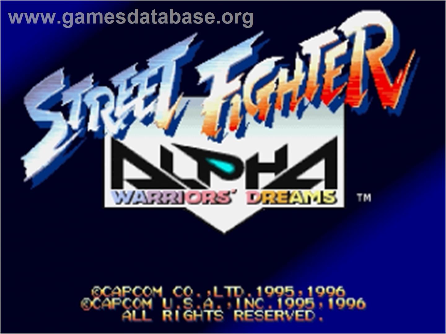 Street Fighter Zero - Sega Saturn - Artwork - Title Screen