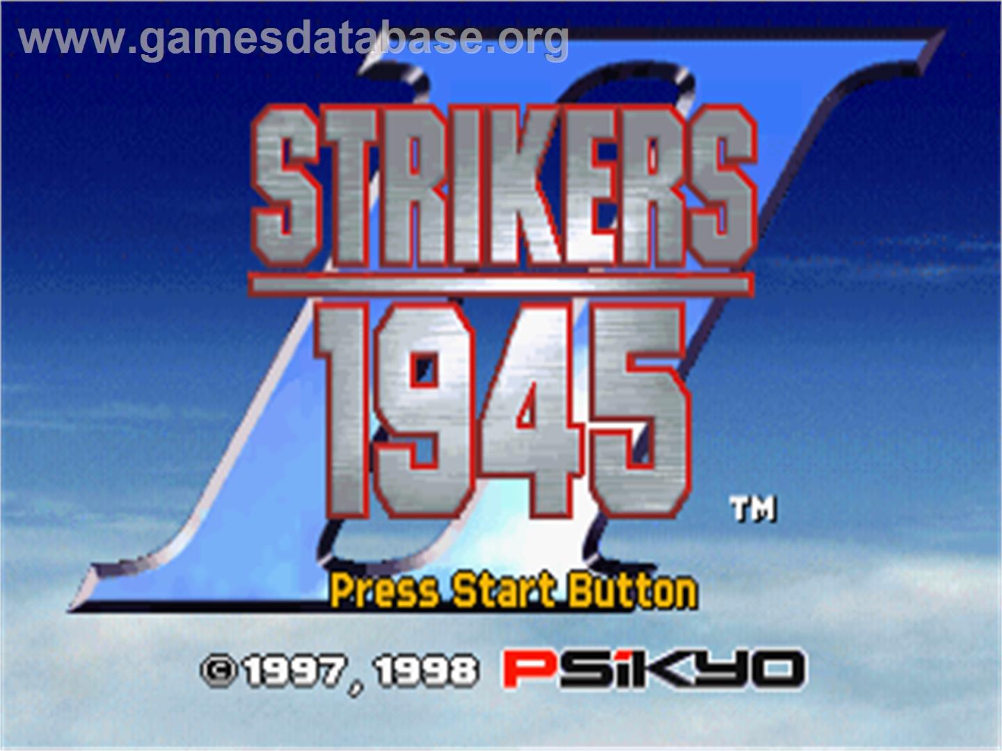 Strikers 1945 II - Sega Saturn - Artwork - Title Screen