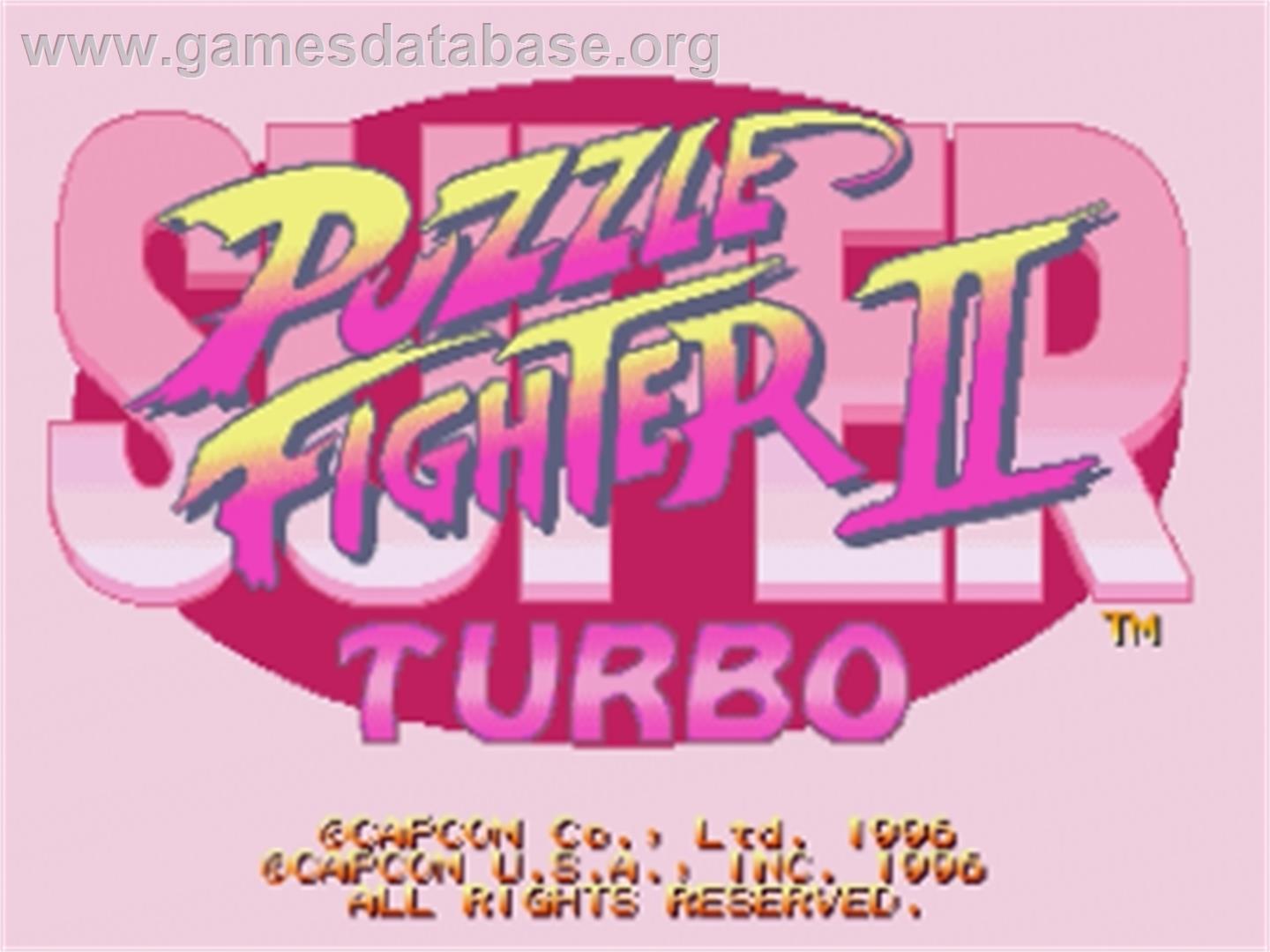 Super Puzzle Fighter II Turbo - Sega Saturn - Artwork - Title Screen