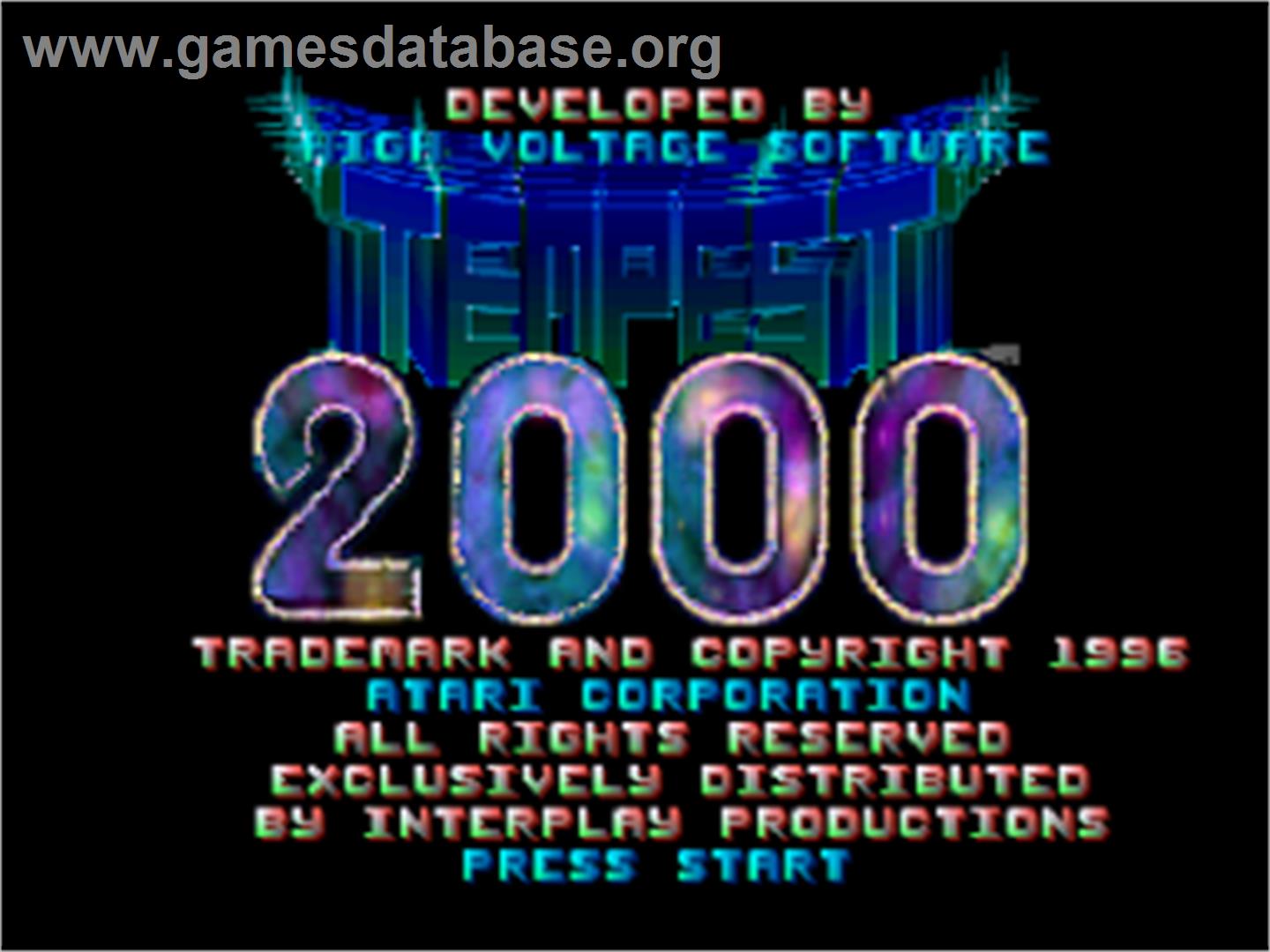 Tempest 2000 - Sega Saturn - Artwork - Title Screen