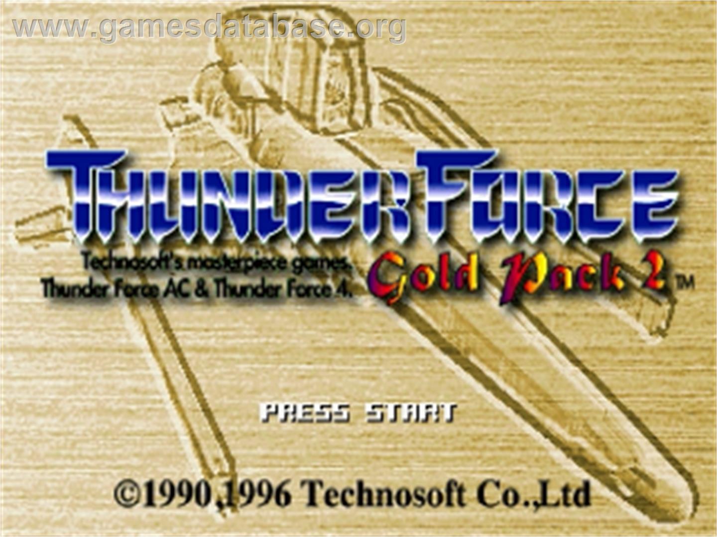 Thunder Force: Gold Pack 2 - Sega Saturn - Artwork - Title Screen