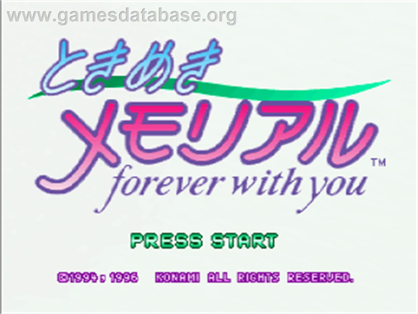 Tokimeki Memorial: Forever With You - Sega Saturn - Artwork - Title Screen