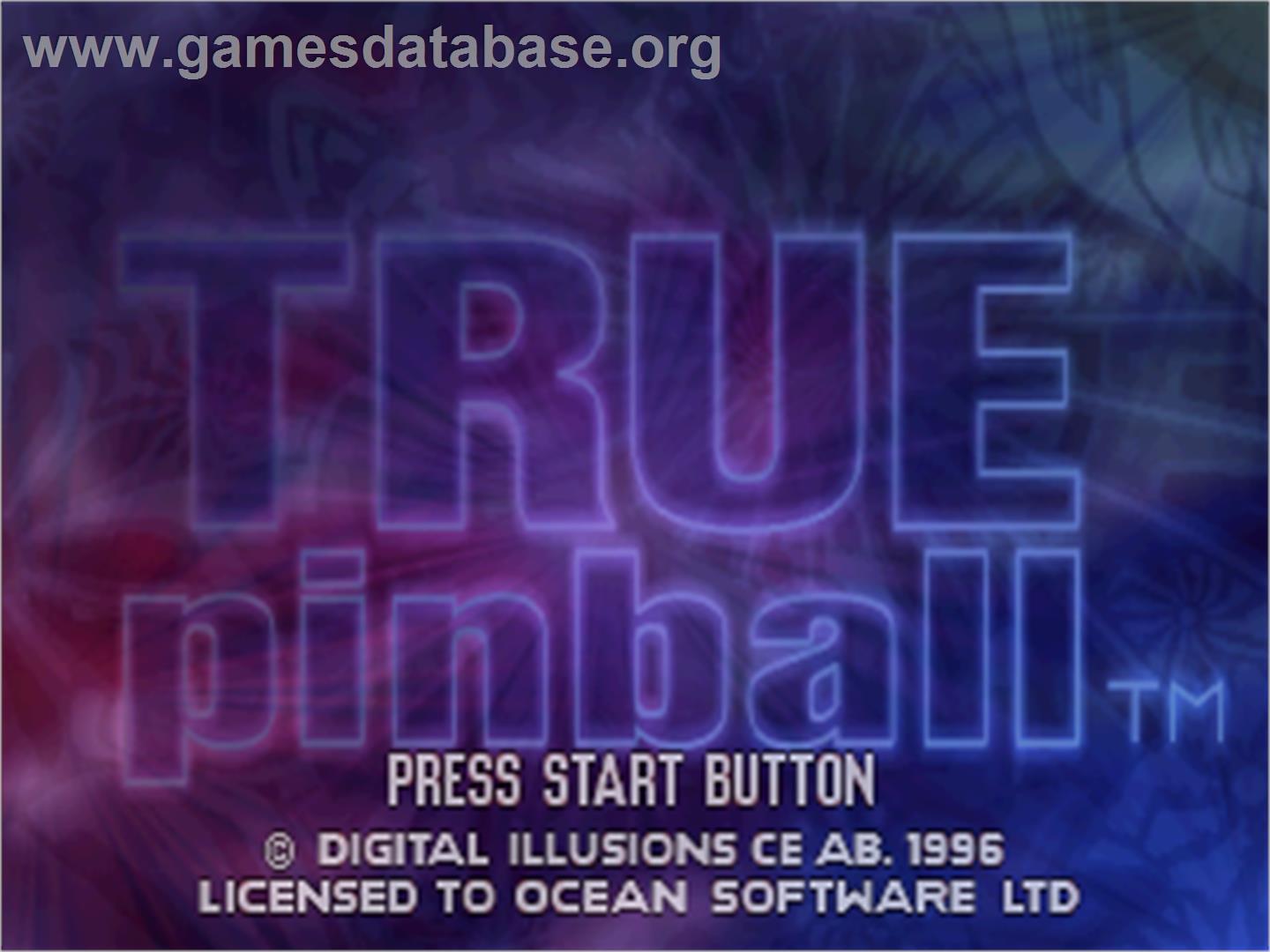 True Pinball - Sega Saturn - Artwork - Title Screen