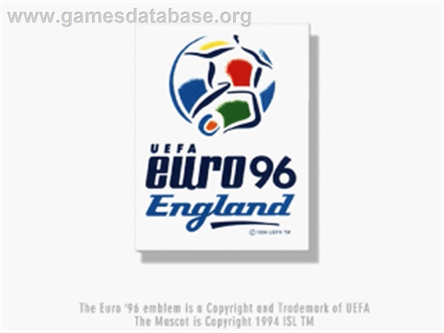 UEFA Euro 96: England - Sega Saturn - Artwork - Title Screen