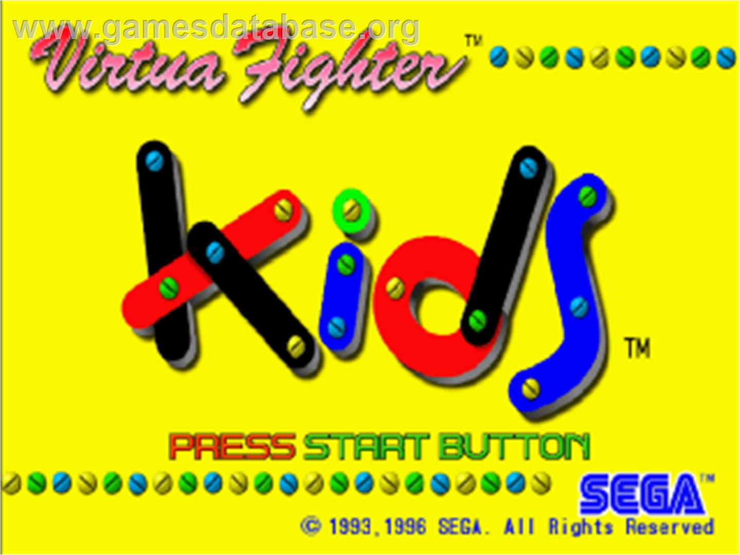 Virtua Fighter Kids - Sega Saturn - Artwork - Title Screen