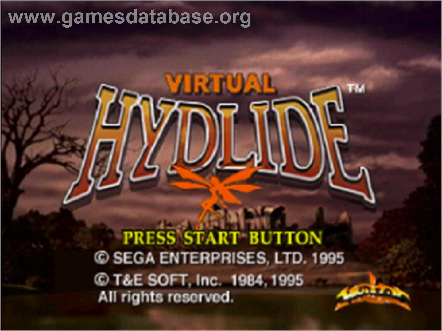 Virtual Hydlide - Sega Saturn - Artwork - Title Screen