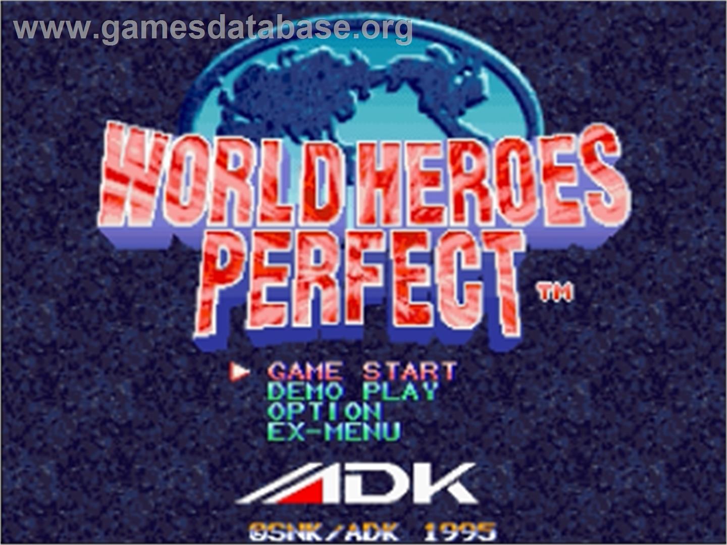 World Heroes Perfect - Sega Saturn - Artwork - Title Screen