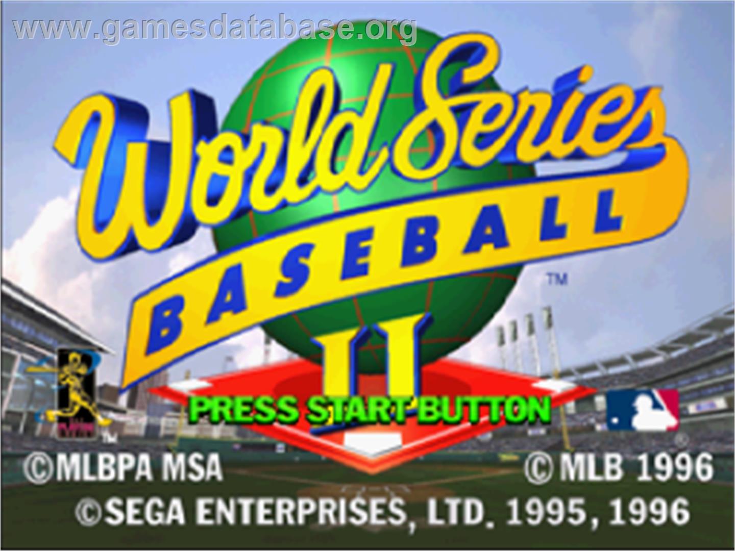 World Series Baseball 2 - Sega Saturn - Artwork - Title Screen