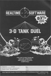 Advert for 3D Tank Duel on the Sinclair ZX Spectrum.