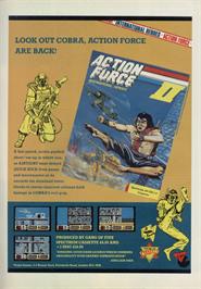 Advert for Action Force 2 on the Sinclair ZX Spectrum.