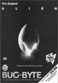 Advert for Alien on the Sinclair ZX Spectrum.