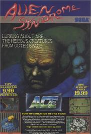 Advert for Alien Syndrome on the Sinclair ZX Spectrum.