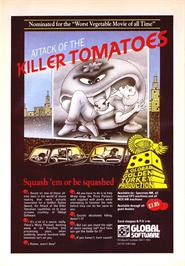 Advert for Attack of the Killer Tomatoes on the Nintendo Game Boy.