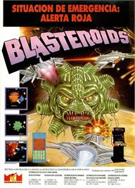 Advert for Blasteroids on the Sinclair ZX Spectrum.