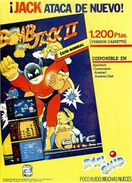 Advert for Bomb Jack II on the Commodore 64.