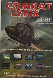 Advert for Combat Lynx on the Sinclair ZX Spectrum.