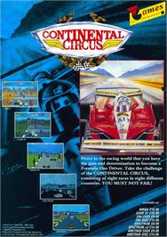 Advert for Continental Circus on the Sinclair ZX Spectrum.