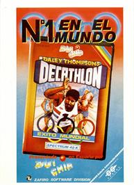 Advert for Daley Thompson's Decathlon on the Sinclair ZX Spectrum.
