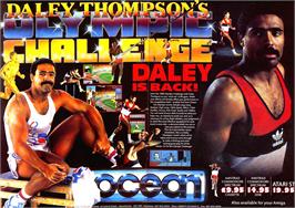 Advert for Daley Thompson's Olympic Challenge on the Commodore Amiga.