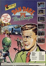 Advert for Dan Dare III: The Escape on the Commodore 64.