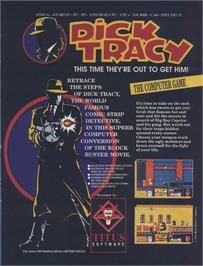 Advert for Dick Tracy on the Sinclair ZX Spectrum.