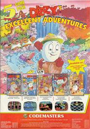Advert for Dizzy's Excellent Adventures on the Sinclair ZX Spectrum.