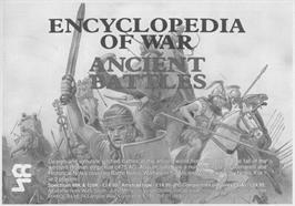 Advert for Encyclopedia of War: Ancient Battles on the Sinclair ZX Spectrum.