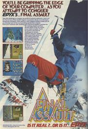 Advert for Final Assault on the Sinclair ZX Spectrum.