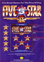 Advert for Five Star Games 2 on the Sinclair ZX Spectrum.