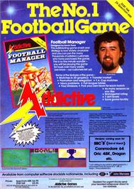 Advert for Football Manager on the Sinclair ZX Spectrum.