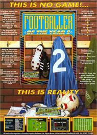 Advert for Footballer of the Year 2 on the Commodore Amiga.