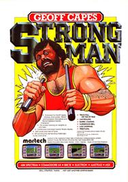 Advert for Geoff Capes Strongman on the Sinclair ZX Spectrum.