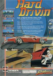 Advert for Hard Drivin' on the Sinclair ZX Spectrum.