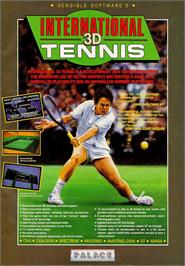Advert for International 3D Tennis on the Sinclair ZX Spectrum.