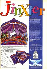 Advert for Jinxter on the Atari 8-bit.