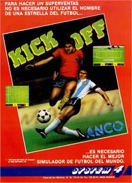 Advert for Kick Off on the Sinclair ZX Spectrum.