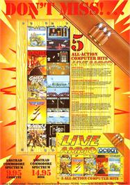 Advert for Live Ammo on the Sinclair ZX Spectrum.