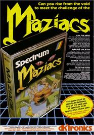 Advert for Maziacs on the Sinclair ZX Spectrum.
