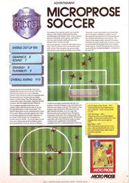 Advert for Microprose Pro Soccer on the Sinclair ZX Spectrum.