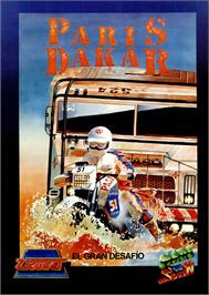 Advert for Paris-Dakar on the Microsoft DOS.