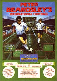 Advert for Peter Beardsley's International Football on the Sinclair ZX Spectrum.