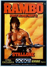 Advert for Rambo: First Blood Part II on the Sinclair ZX Spectrum.