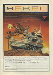 Advert for Rebel on the Sinclair ZX Spectrum.