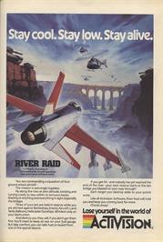 Advert for River Raid on the Sinclair ZX Spectrum.